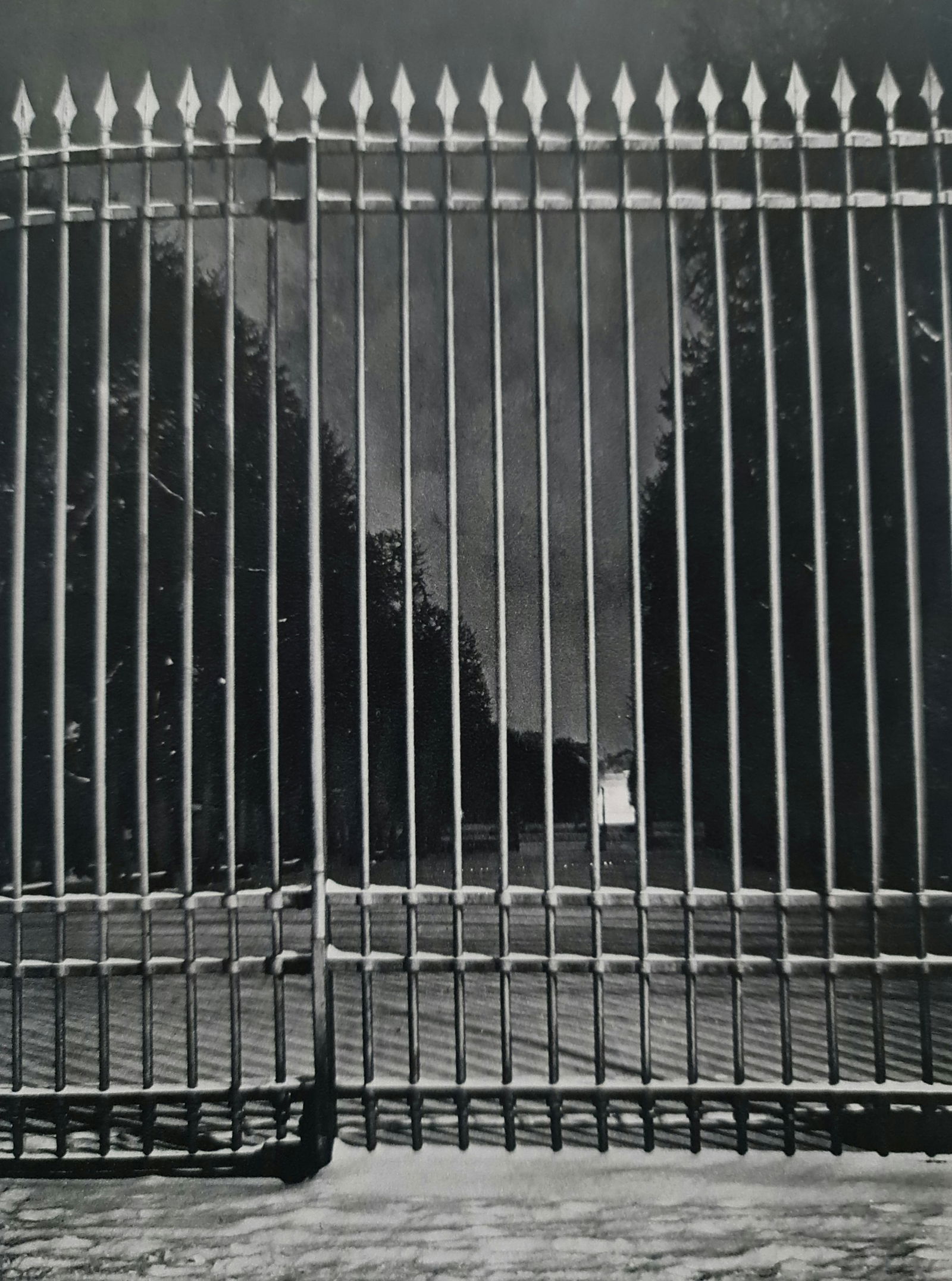 Photographer: Brassai (pseudonym of Gyula Halász, 1899 – 1984) - historically important Hungarian: Photographer: Brassai (pseudonym of Gyula Halász, 1899 – 1984) - historically important Hungarian photographer, sculptor and filmmaker who rose to fame in France. Title: Gate of the Jardin du Luxem