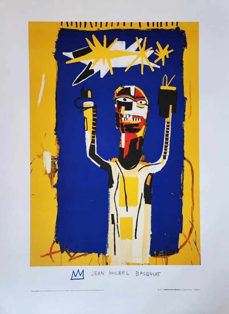 Jean Michel Basquiat, 'Welcoming Jeers 1997' Very rare limited edition estate lithograph-1: Jean Michel Basquiat "Welcoming Jeers 1997" Limited Edition Print: Lithograph in Colors Approximate Size: 30 x 22 in | 76 x 56 cm Edition: Unnumbered limited edition Other: Stamped By Artist's Estate 