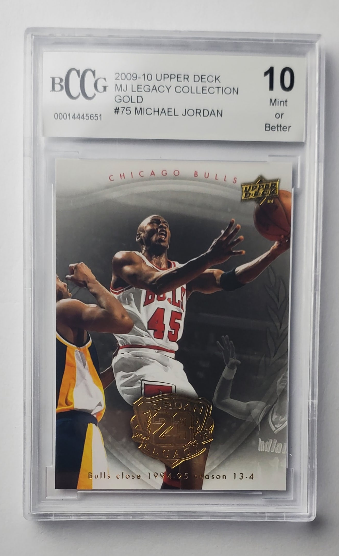 Michael Jordan 2009-10 Upper Deck Card Beckett Gem Mint 10 Basketball Card (1 of 2)