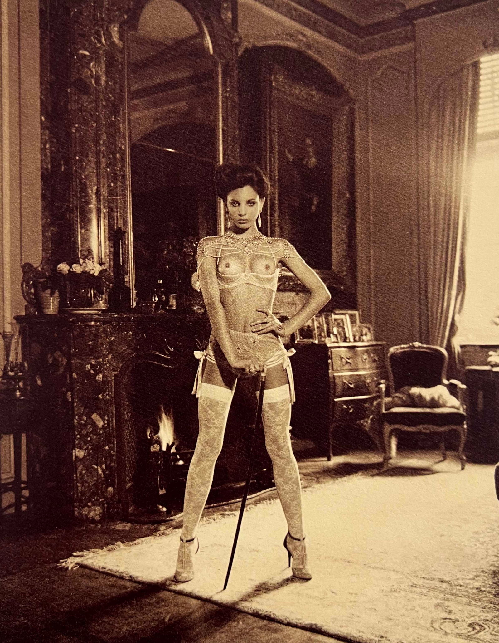 Marc Lagrange, La Visita, 2012: Photographer: Marc Lagrange was a Belgian photographer known for his nude portraits of female figures. Lagrange created dream-like and fantastical narrative pictures populated by beautiful nudes that