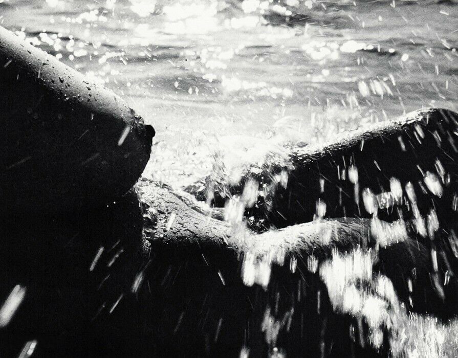 Lucien Clergue, Female Nude Body Beach Wave, 1968 -1: Photographer: Lucien Clergue (France, 1934 - 2014) - renowned French photographer with a diverse body of work, he is perhaps best known for his dynamic female nude studies in and around water which of