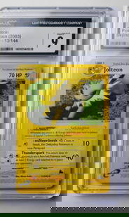 Jolteon 2003 Skyridge Holo Gem Mint 9 Pokemon Card: Jolteon 2003 Skyridge Holo Graded- Gem Mint 9 Pokemon Card