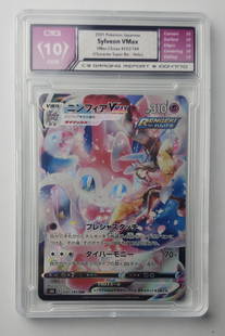 Sylveon VMAX 2021 Vmax Climax Full Art Holo Gem Mint 10 Pokemon Card: Sylveon VMAX 2021 Vmax Climax Full Art Holo Graded- Gem Mint 10 Pokemon Card