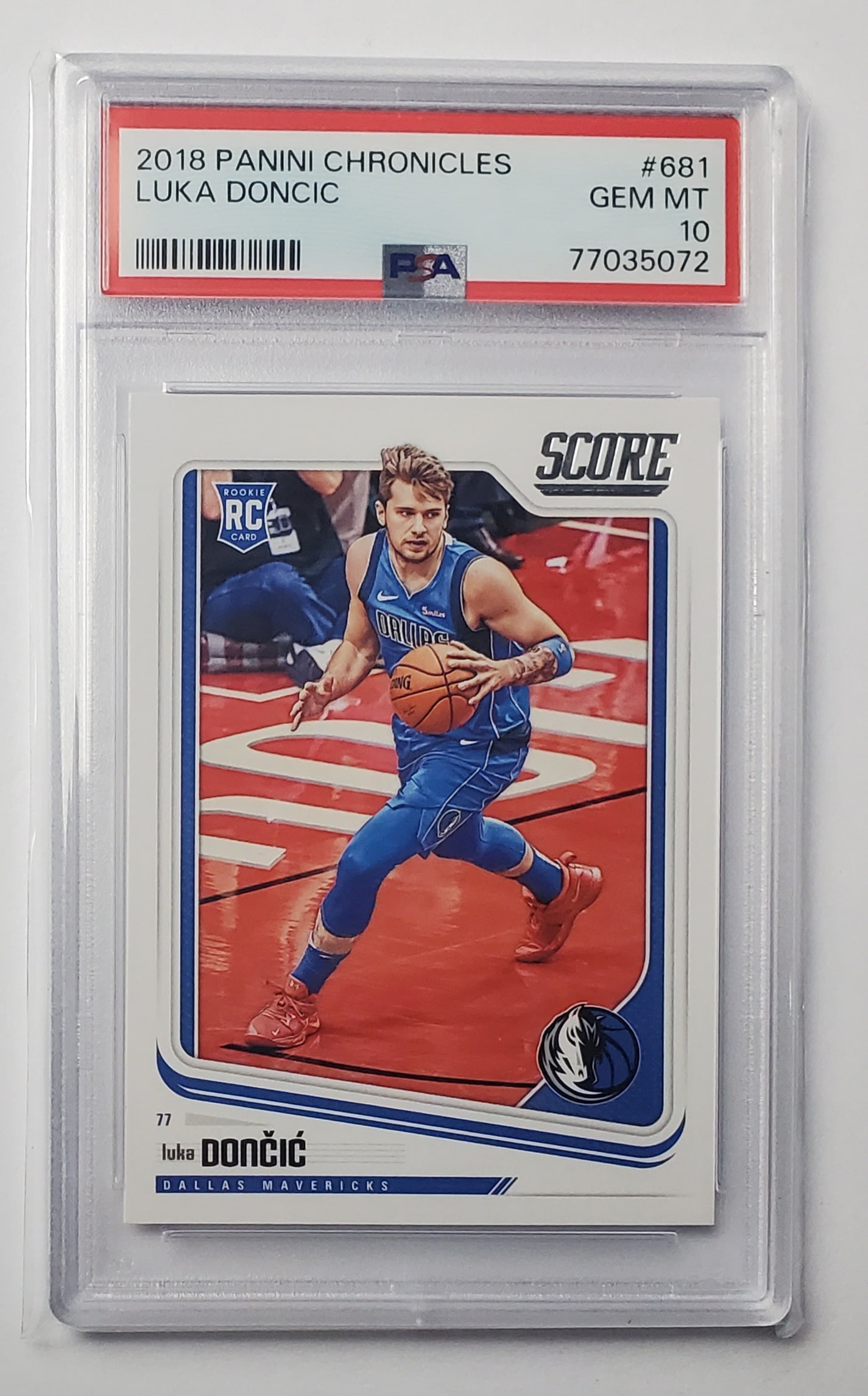 Luka Doncic Rookie Basketball Card Panini Chronicles PSA 10 Basketball Card (1 of 2)