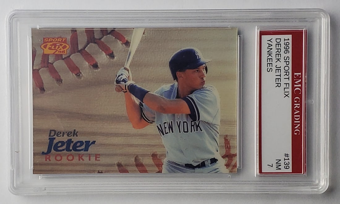 Derek Jeter Sport Flix Baseball Rookie Card 1996 Gem Mint 7 (1 of 2)