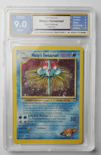 Misty's Tentacruel 1999 Gym Challenge Holo Gem Mint 9 Pokemon Card: Misty's Tentacruel 1999 Gym Challenge Holo Graded- Gem Mint 9 Pokemon Card