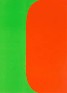 Ellsworth Kelly - Composition (Axsom No. I-C), 1964 Lithograph From DLM: Artist: Ellsworth KellyTitle: Composition (Axsom No. I-C)Year: 1964Dimensions: 15in. by 11in.Mount Board Size Inches: 20 x 16 inchesMount Board Color: White/BlackPrint Border: No - full bleed print.Ve