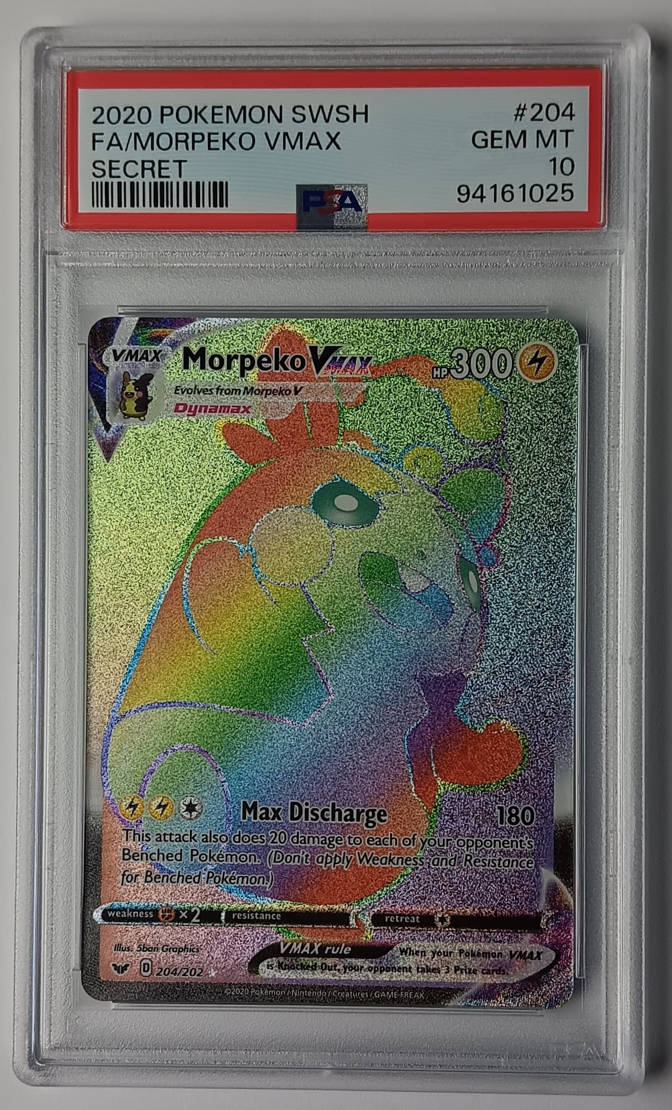 Morpeko VMAX 2020 SWSH Secret Pokemon Card Gem Mint 10 (1 of 2)