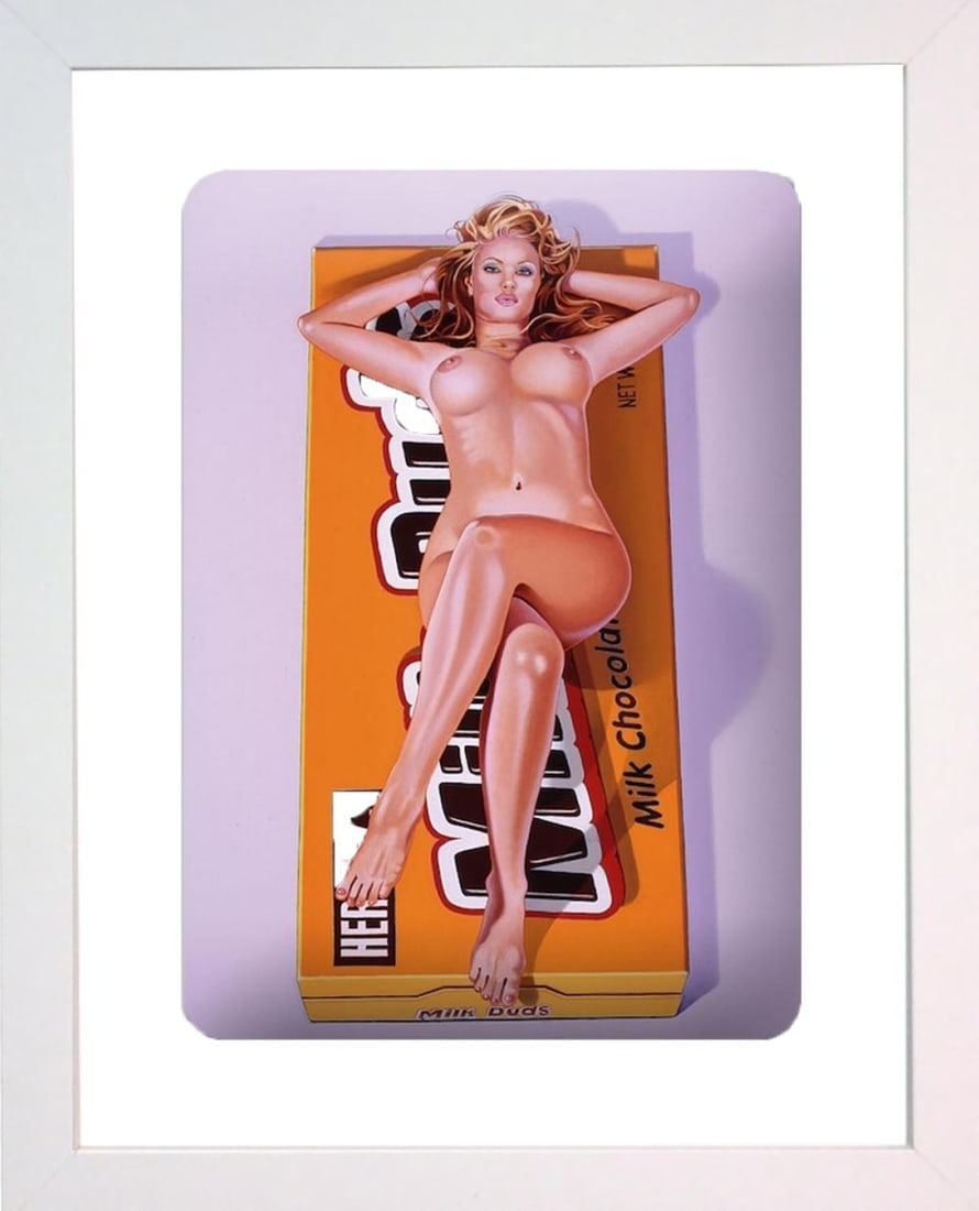 Mel Ramos, 'Hershey' 2006, Enamel print on aluminum, Framed (1 of 1)