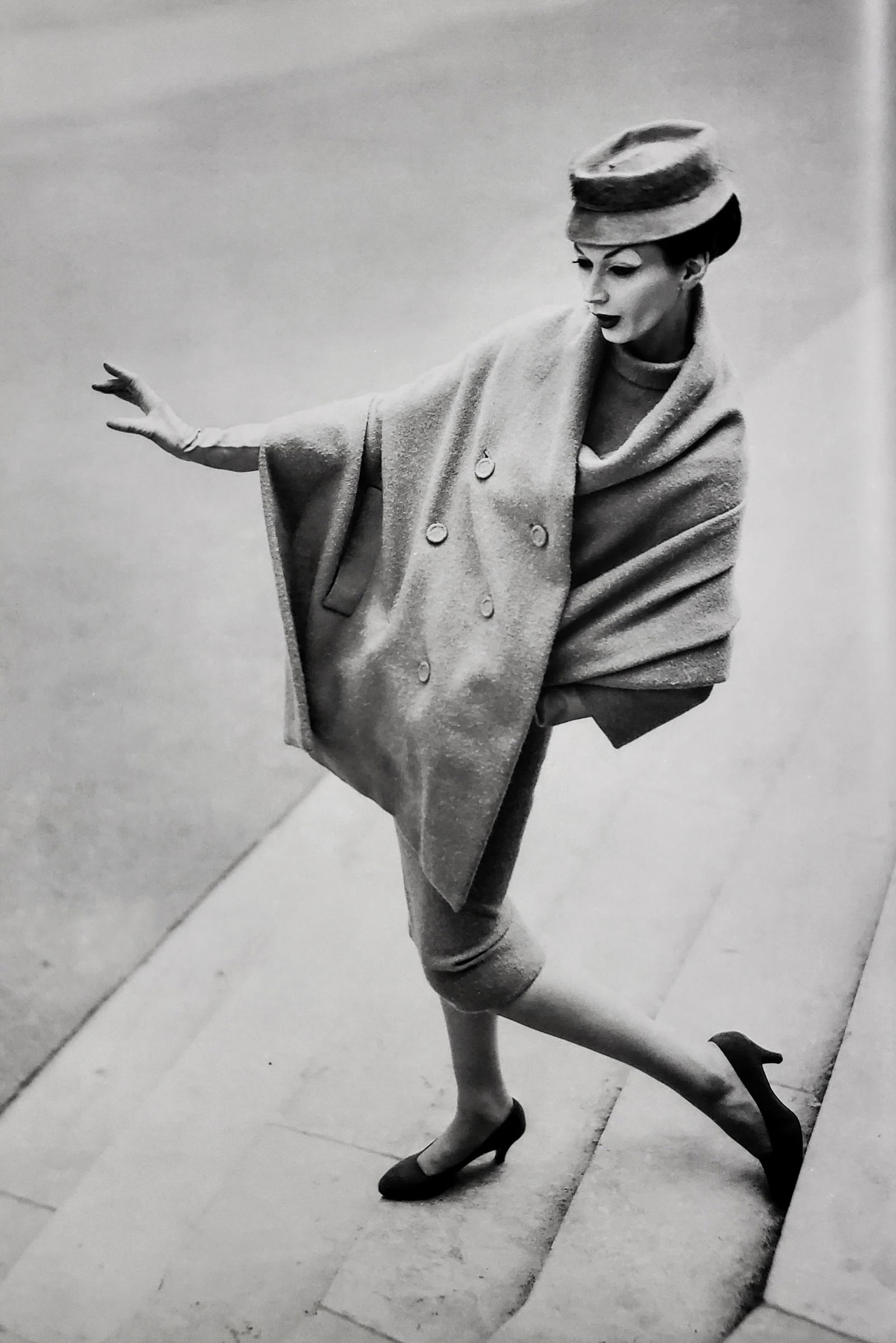 Richard Avedon, Dovima, Suit byb Dior, Grand Palais, Paris, 1955: Photographer: Richard Avedon (American, 1923 - 2004) - internationally renowned portrait and fashion photographer, one of the most important and influential photographers during the last half of the t