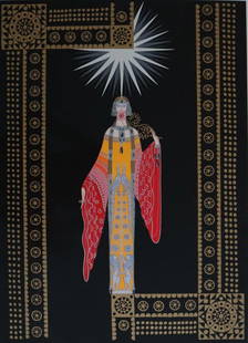 Erte, 'La Princesse Lointaine', Signed & Numbered Serigraph: Title: "La Princesse Lointaine" Artist: Erte Type: Serigraph Image Dimensions: 21 x 16 Year Produced: 1987 Edition: AP 6/50 Condition: Excellent Buyers Premium- 25%