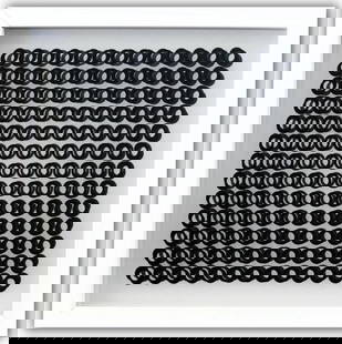 Victor Vasarely, Oeuvres Profondes Cinetiques: Artist: Victor Vasarely Title: Profound Works Year: 1973 Not signed or numbered, as published Dimensions: 12 in. by 12 in. Framed Edition: From the Rare Limited Edition Publisher: Editions du Griffon