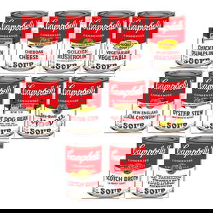 Andy Warhol, 'Soup Can Series Ii', 10 Piece Portfolio, Serigraph Sunday B. Morning: Andy Warhol, Campbell Soup II, Screenprint Suite of 10 Pieces Sunday B Morning Artist: Andy Warhol Title: "Soup Can Series II" Size: 35" X 23" each Verso: Fill in your own signature and, published by