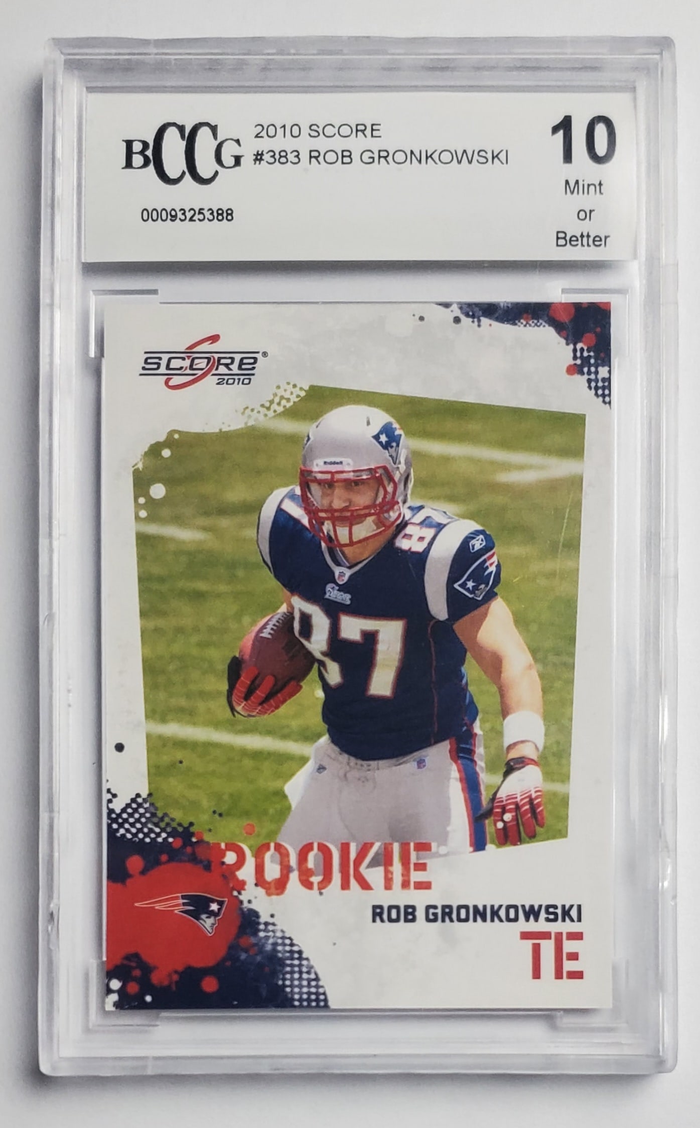 Rob Gronkowski 2010 Score Football Card Gem Mint 10: Rob Gronkowski 2010 Score Football Card Gem Mint 10