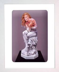 Mel Ramos, 'Galatea' 2006, Enamel print on aluminum, Framed: Artist: MEL RAMOS (American, b. 1935) Title: 'Galatea' Year: 2006 Enamel print on aluminum Image: 6 x 4 inches (15.2 x 10.2 cm) Framed: 14 x 12 inches Published by Galerie der Moderne, Mains, Germany
