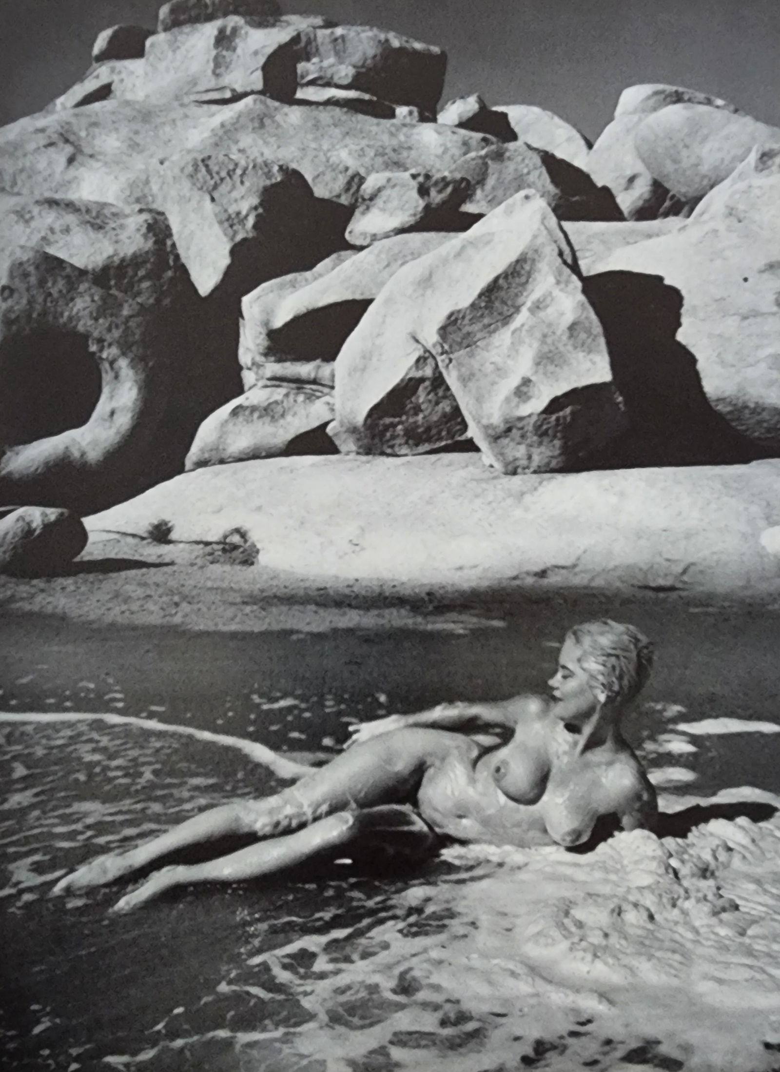 Andre de Dienes, Sun-Warmed Nude 1965: Artist/Photographer: Andre de Dienes Title/Subject: Sun-Warmed Nude Type Of Print: Authentic Sheet Fed Photogravure/Heliogravure. Date Of Print: 1965 Paper: Medium weight, satin/matte finish. Print Or