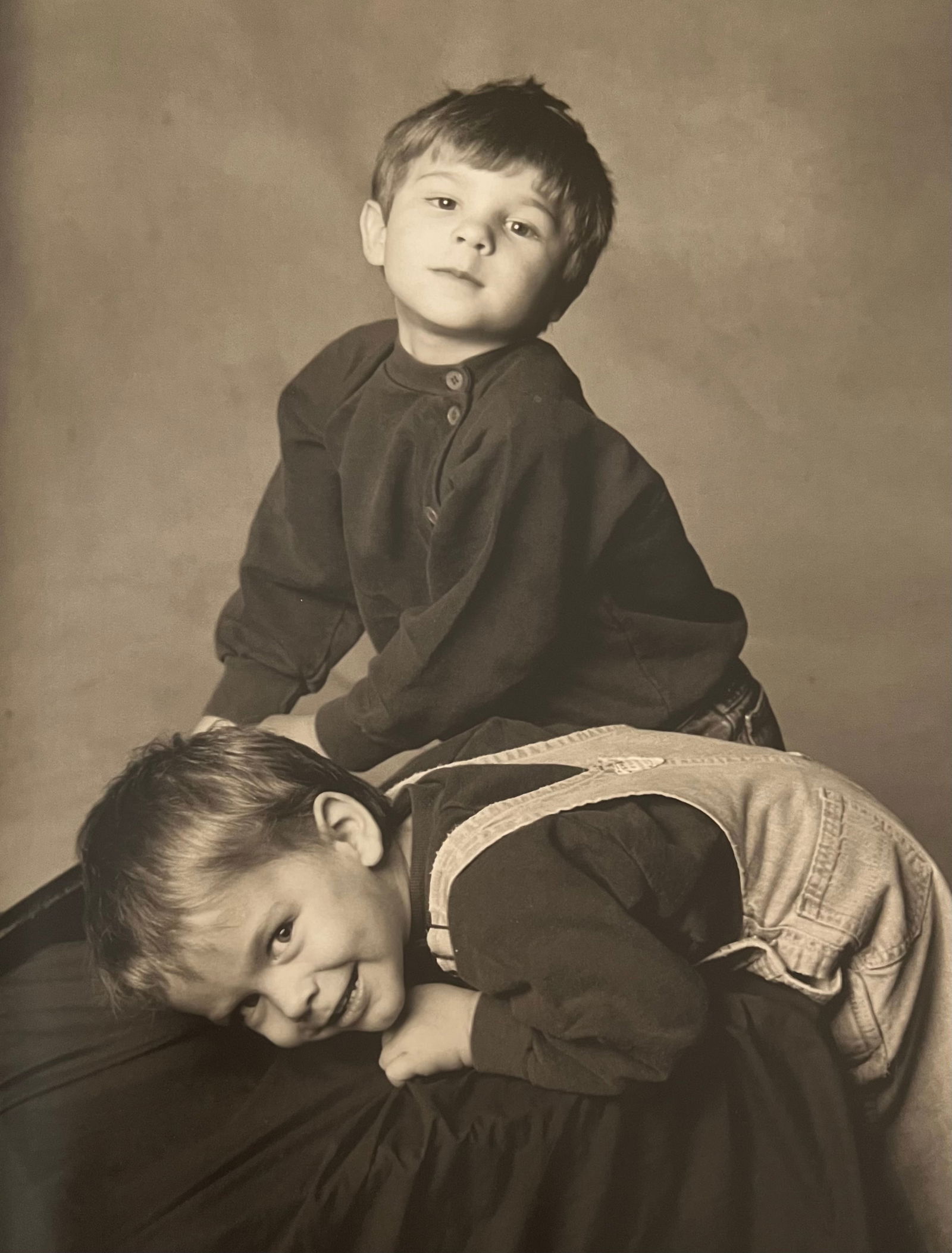 Patrick Demarchelier, Arthur and Victor Demarchelier, New York, 1987: Photographer: PATRICK DEMARCHELIER: internationally renowned fashion and portrait photographer known for his ability to represent the true personalities of his subjects. He discovered his passion at 1