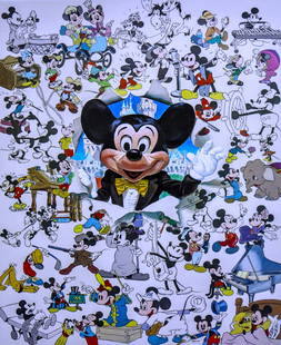 Charles Boyer, 'Thanks Mickey, For 60 Happy Years!', Signed Limited Edition Disney Lithograph, 1988: Artist: Charles Boyer ( 1935 - 2021) Title: 'Thanks Mickey, For 60 Happy Years!' Year: 1988 Limited Edition: 1143 out of 2500 Signed: C Boyer Size: 18"x24" Type: Lithograph Material: Paper Condition: