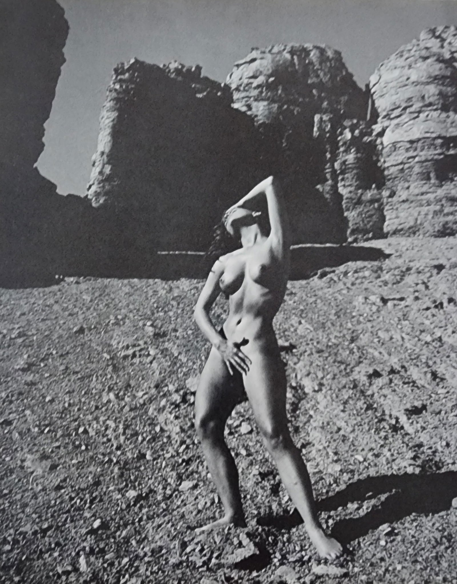 Andre de Dienes, Sun-Warmed Nude 1965: Artist/Photographer: Andre de Dienes Title/Subject: Sun-Warmed Nude Type Of Print: Authentic Sheet Fed Photogravure/Heliogravure. Date Of Print: 1965 Paper: Medium weight, satin/matte finish. Print Or