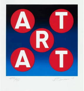 Robert Indiana Robert Indiana "ART - 2013" Screenprint, AP 2/7 - Artist estate: Robert Indiana Title- ART Year- 2013 Screenprint in colors on wove paper 40 x 35 inches (101.6 x 88.9 cm) (sheet) Edition: AP 2/7 Signed, dated, annotated and numbered in pencil by Robert Indiana on t