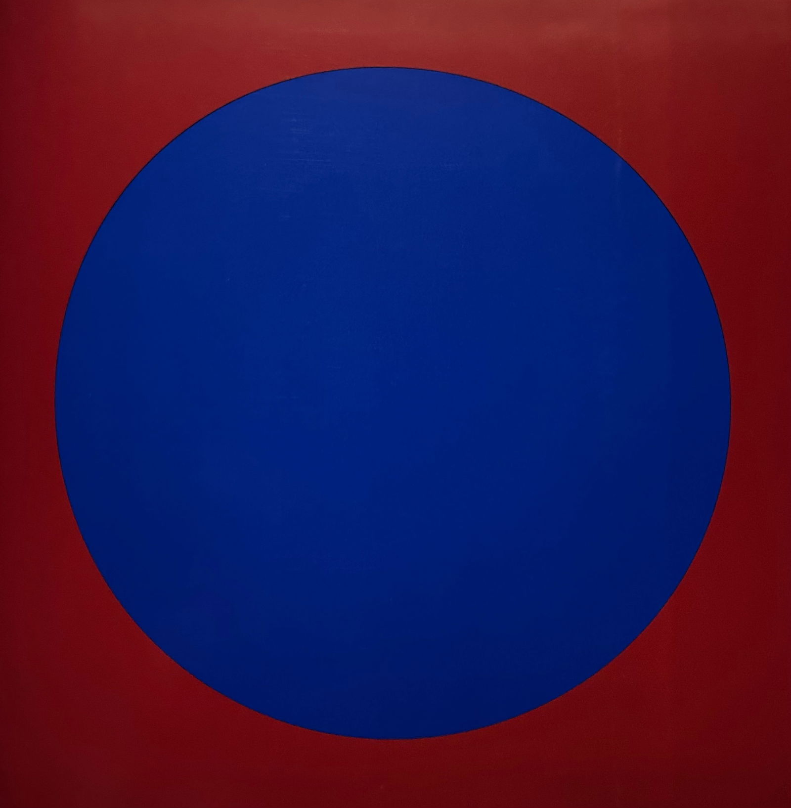 Victor Vaserely, Blue Sphere on Red Background (1 of 1)