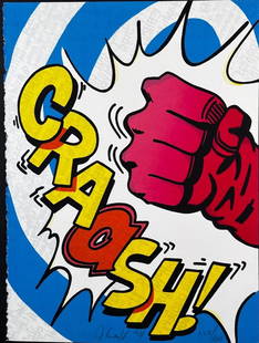 John Matos 'Crash', 'Fist', Signed Limited Edition, Serigraph: Artist: John Matos "Crash" Title: Fist Medium: Serigraph Signed: Hand Signed Measurements: 11.4" x11" Edition Number: 122/160