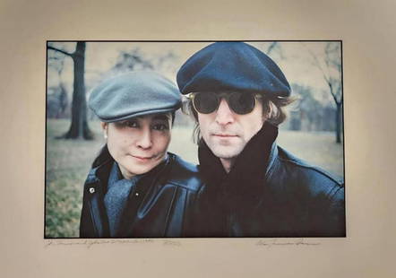 Allan Tannenbaum, 'John Lennon & Yoko Ono, Central Park', Signed Limited Edition Print, 1980: Allan Tannenbaum "John Lennon & Yoko Ono, Central Park, 1980" Ink jet print Paper size: 13 x 19 Inches Image Size: 8.5 x 13 Edition Number: From the second edition of 200 Editions: 1988 Signed, Number