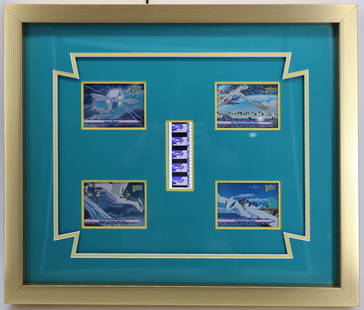 Pokemon 2000 Movie Lightbox Film Strip & Cards Memorabilia Framed: Title: Pokemon 2000 Movie Lightbox Film Strip & Cards Memorabilia Framed Size: 19.5x16.5 inches Type: Collectible This superb filmcell features Pokemon the Movie 2000 : Power of One (1999) Stars the v