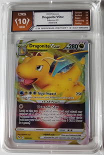 Dragonite Vstar 2022 Pokemon GO Gem Mint 10: Dragonite Vstar 2022 Pokemon GO Pokemon Card Gem 10