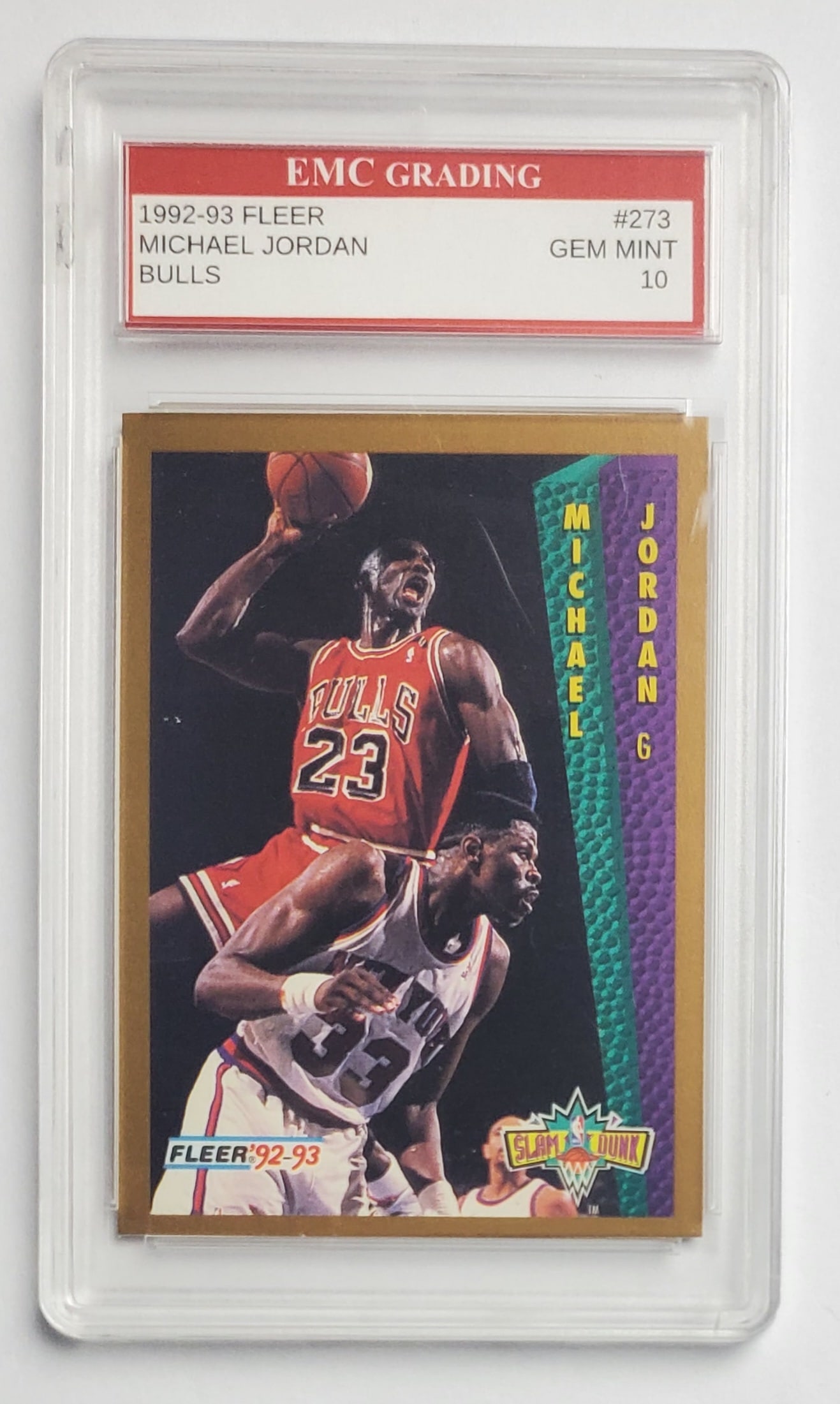 Michael Jordan 1992-93 Fleer Bulls Basketball Card Gem Mint 10: Michael Jordan 1992-93 Fleer Bulls Basketball Card Gem Mint 10