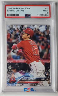 Shohei Ohtani 2018 Topps Holiday Baseball Card PSA 9: Shohei Ohtani 2018 Topps Holiday Baseball Card PSA 9