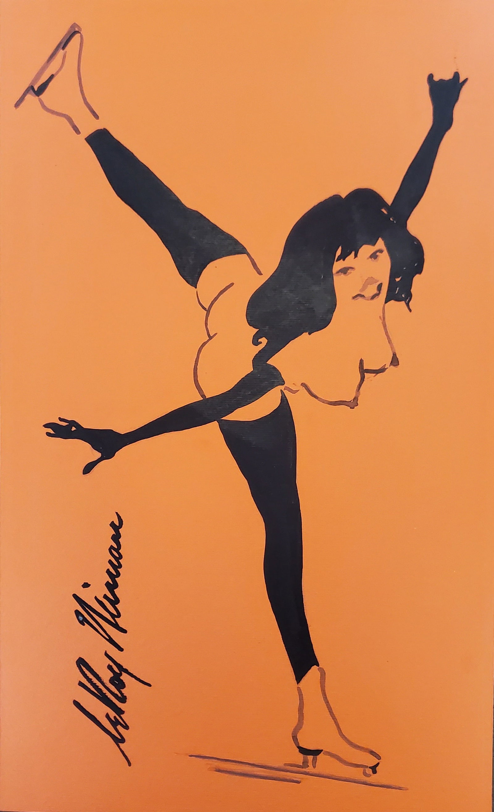 LeRoy Neiman, Playboy Femlin Ice Dancer, Original Signed Watercolor Drawing: Artist: LeRoy Neiman Title: Playboy Femlin Medium: Watercolor on Paper Subject: Playboy Magazine Femlin Condition: Very Good Size: 11.25 x 7 Condition Excellent Buyer's Premium 25%