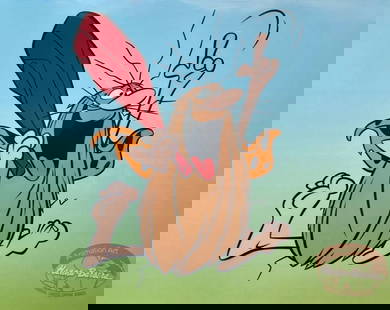 Hanna-Barbera, Captain Caveman Cartoon Animation, Limited Edition Animation Cel: Limited edition sericel titled "Captain Caveman". This fantastic animation sericel features Captain Caveman he appeared in the original classic animated cartoon Captain Caveman and the Teen Angels. Me
