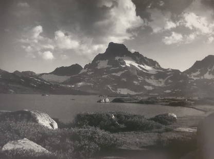 Ansel Adams, Banner Peak and Thousand Island Lake, Sierra Nevada, California , 1923: Photographer: Ansel Adams (American, 1902 - 1984) - Internationally renowned American photographer. One of the most influential artists in photographic history. Title: "Banner Peak and Thousand Island