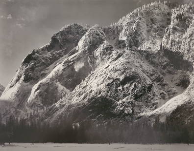 Ansel Adams, Cliffs of Glacier Point, Avalanche, Yosemite National Park, California, C. 1935: Photographer: Ansel Adams (American, 1902 - 1984) - Internationally renowned American photographer. One of the most influential artists in photographic history. Title: "Cliffs of Glacier Point, Avalan