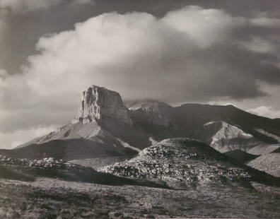 Ansel Adams, El Capitan Peak, Guadalupe Mountains National Park, Texas, 1947: Photographer: Ansel Adams (American, 1902 - 1984) - Internationally renowned American photographer. One of the most influential artists in photographic history. Title: "El Capitan Peak, Guadalupe Moun