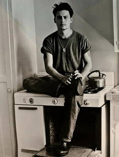 Herb Ritts, Johnny Depp, Los Angeles, 1990: Photographer: Herbert "Herb" Ritts (American, 1952 - 2002) - renowned fashion, art and celebrity photographer. Subject: "Johnny Depp, Los Angeles, 1990 " Type Of Print: Fine Duotone Photo Engraving Da