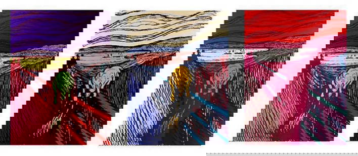Andy Warhol, 'The Scream, 3 Piece Portfolio, Sunday B Morning Screen Print: Three Piece Portfolio Andy Warhol (1928-1987) Clearly the most important and influential artist of the past quarter century, Andy Warhol, the master of Pop Art, maintained a level of creativity which
