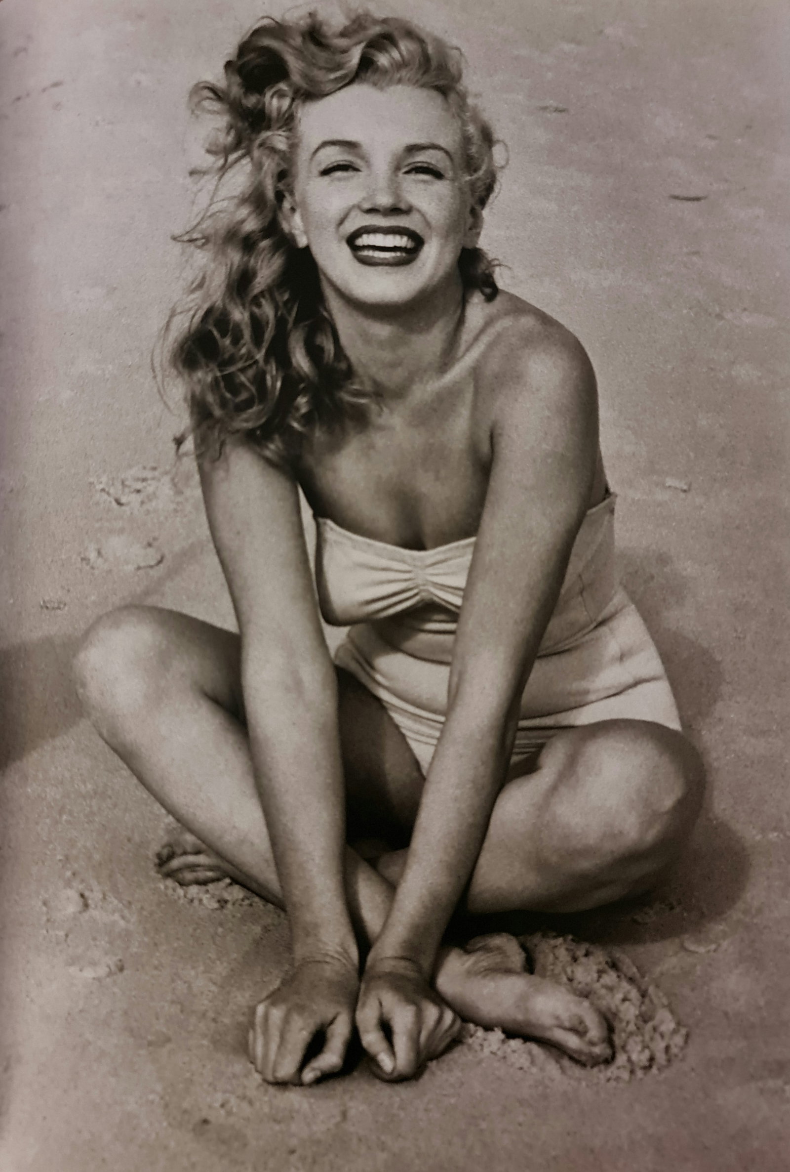 Andre de Diene, Marilyn Monroe on Toby Beach, 1949: Photographer: Andre de Diene Subject/Title: Marilyn Monroe on Toby Beach Date Of Negative: 1939 Type Of Print: Sheet Fed Photogravure/Heliogravure Date Of Print: 2000 Publisher: teNeues Paper: Medium