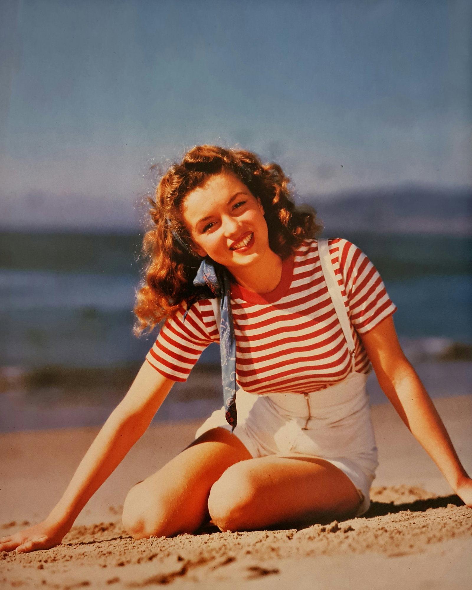 Andre de Dienes, Marilyn Monroe at Malibu Beach, 1945: Photographer: Andre de Dienes Subject/Title: Marilyn Monroe at Malibu Beach Date Of Negative: 1939 Type Of Print: Sheet Fed Photogravure/Heliogravure Date Of Print: 2000 Publisher: teNeues Paper: Medi