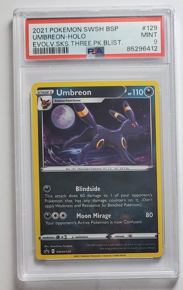 Umbreon 2021 SWSH BSP Holo Pokemon Card PSA 9 (1 of 2)