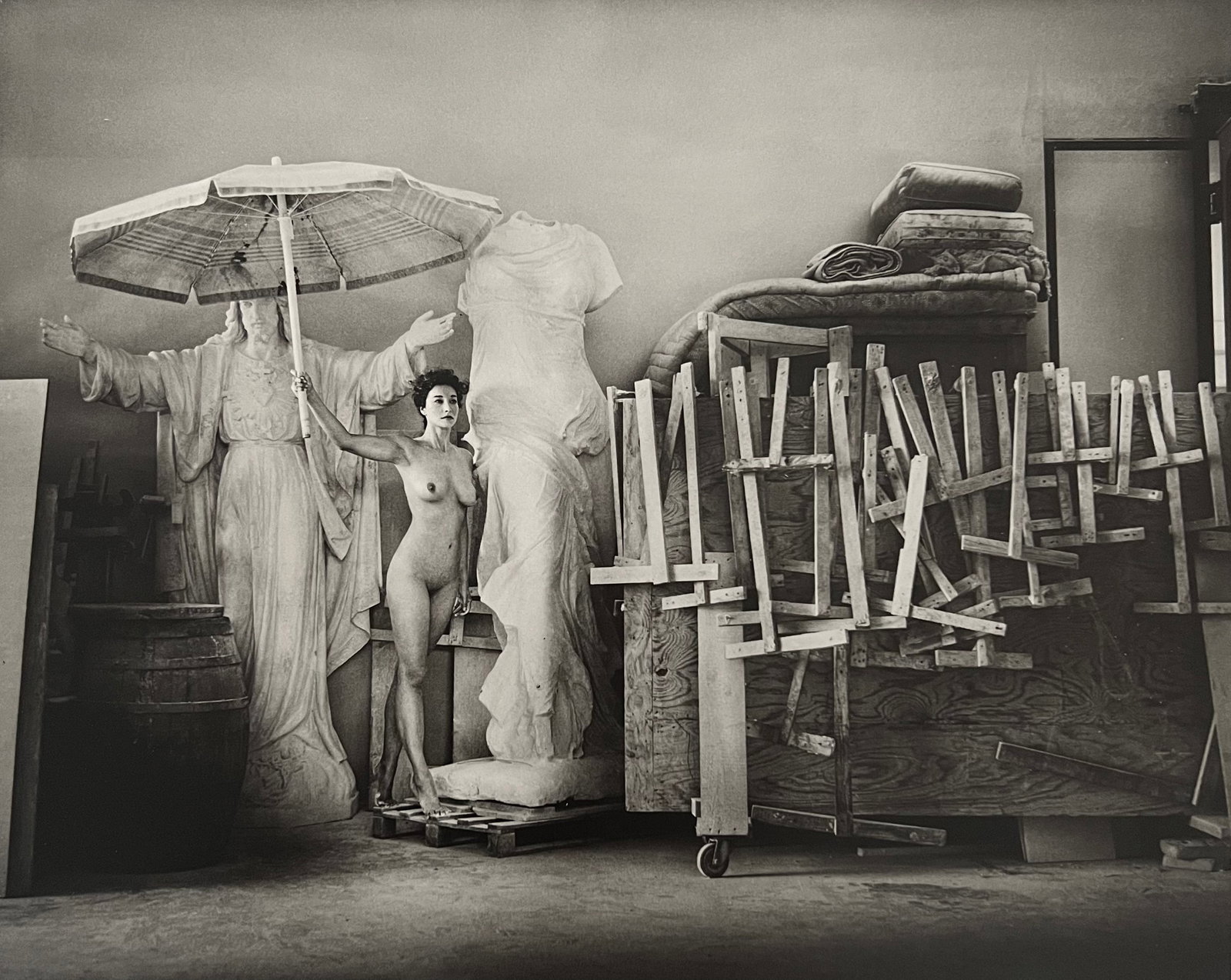 Marc Lagrange, Protection, 2000's: Photographer: Marc Lagrange was a Belgian photographer known for his nude portraits of female figures. Lagrange created dream-like and fantastical narrative pictures populated by beautiful nudes that 