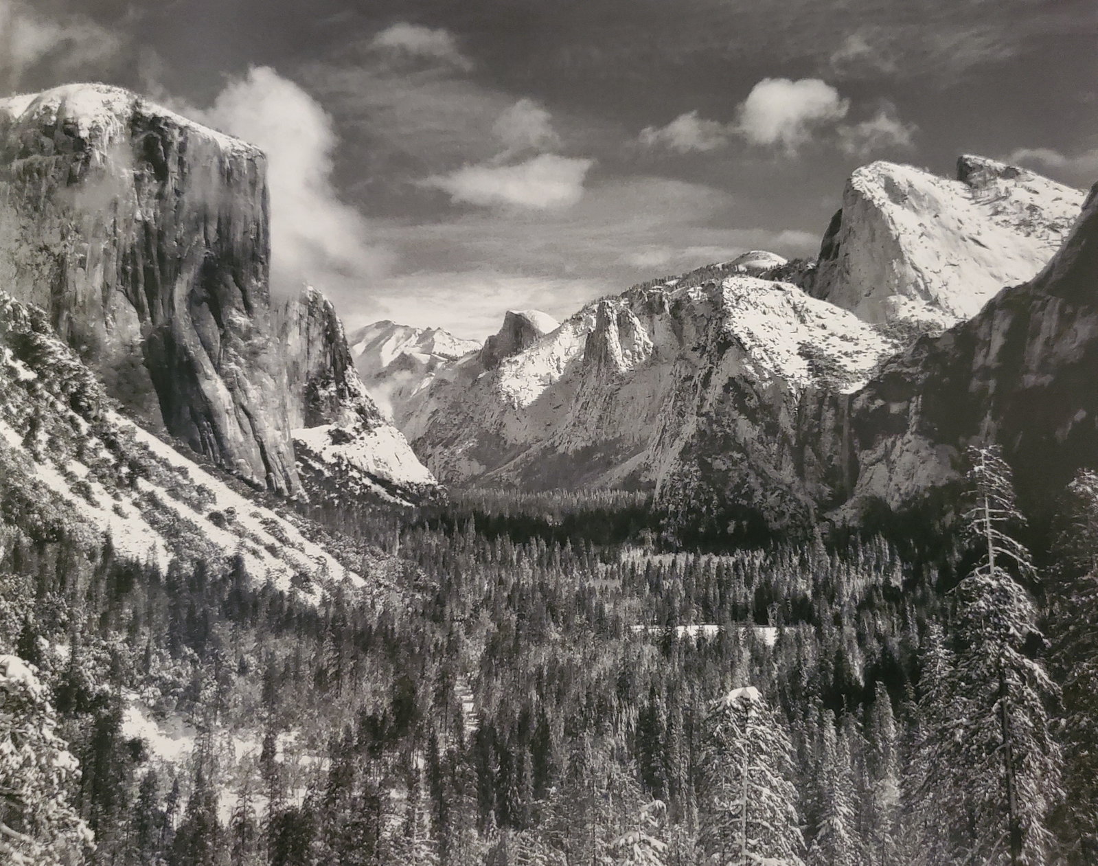 Ansel Adams, Yosemite Valley, Winter, California, C. 1940: Photographer: Ansel Adams (American, 1902 - 1984) - Internationally renowned American photographer. One of the most influential artists in photographic history. Title: "Yosemite Valley, Winter, Califo