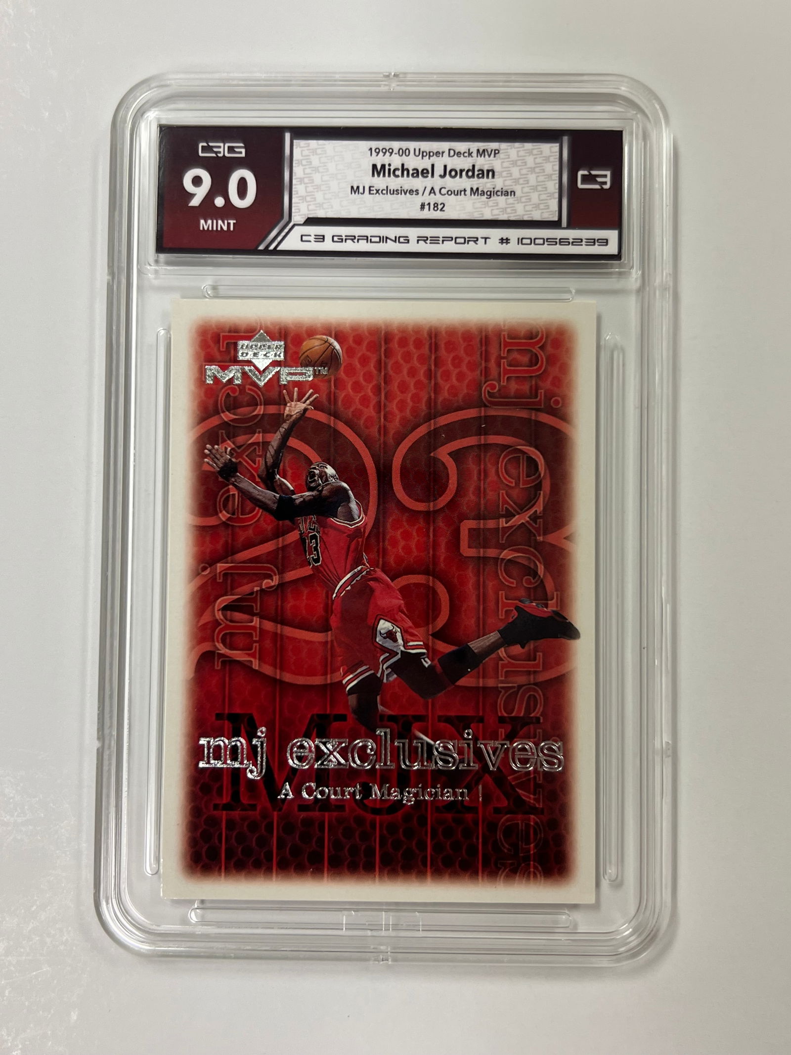 1999-00 Upper Deck MVP Michael Jordan MJ Exclusives / A Court Magician #182 Mint 9.0 (1 of 2)