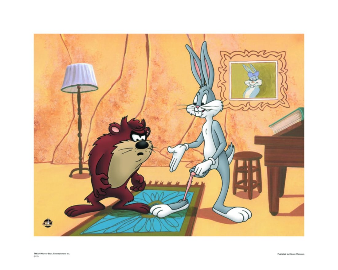 Warner Bros, Looney Tunes, Bugs Bunny & Taz, "No Meat, Not Filling" (1 of 1)