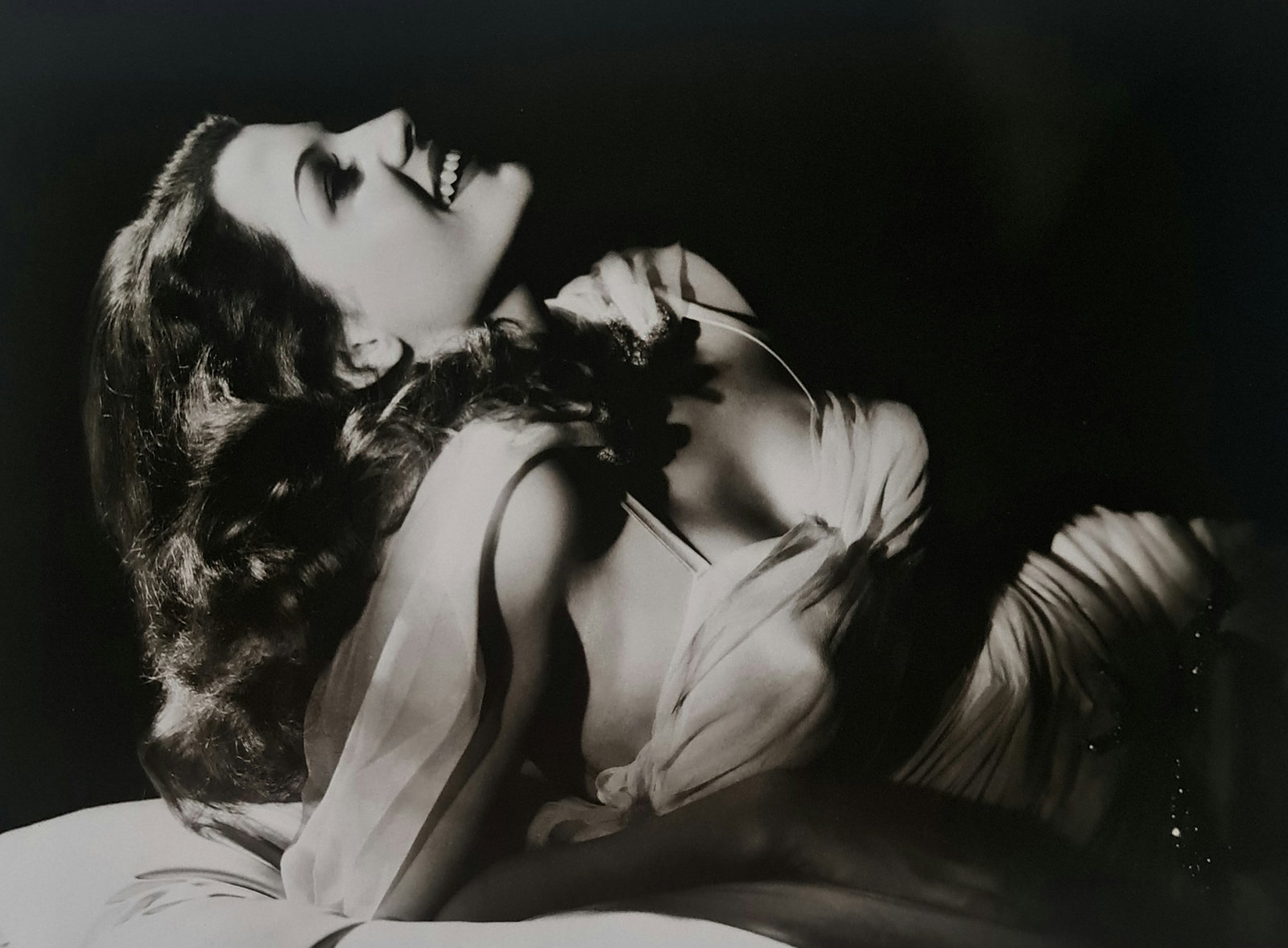 George Hurrell, Rita Hayworth, 1941: Photographer: George Edward Hurrell (June 1, 1904 – May 17, 1992) was a photographer who contributed to the image of glamour presented by Hollywood during the 1930s and 1940s.Title: Rita Hayworth, 1