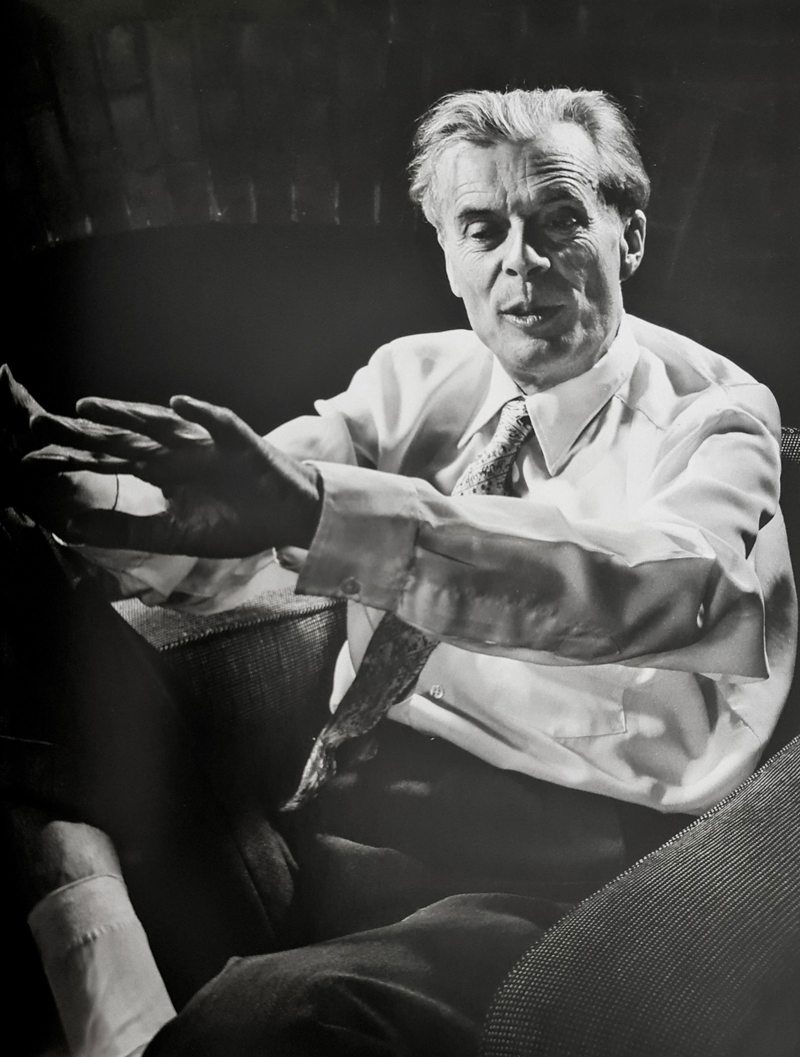 Phillipe Halsman, Aldous Huxley, 1958: Photographer: Philippe Halsman (Latvia born American, 1906 - 1979) - internationally renowned portrait and fashion photographer, one of the most important and influential photographers from the 1940's