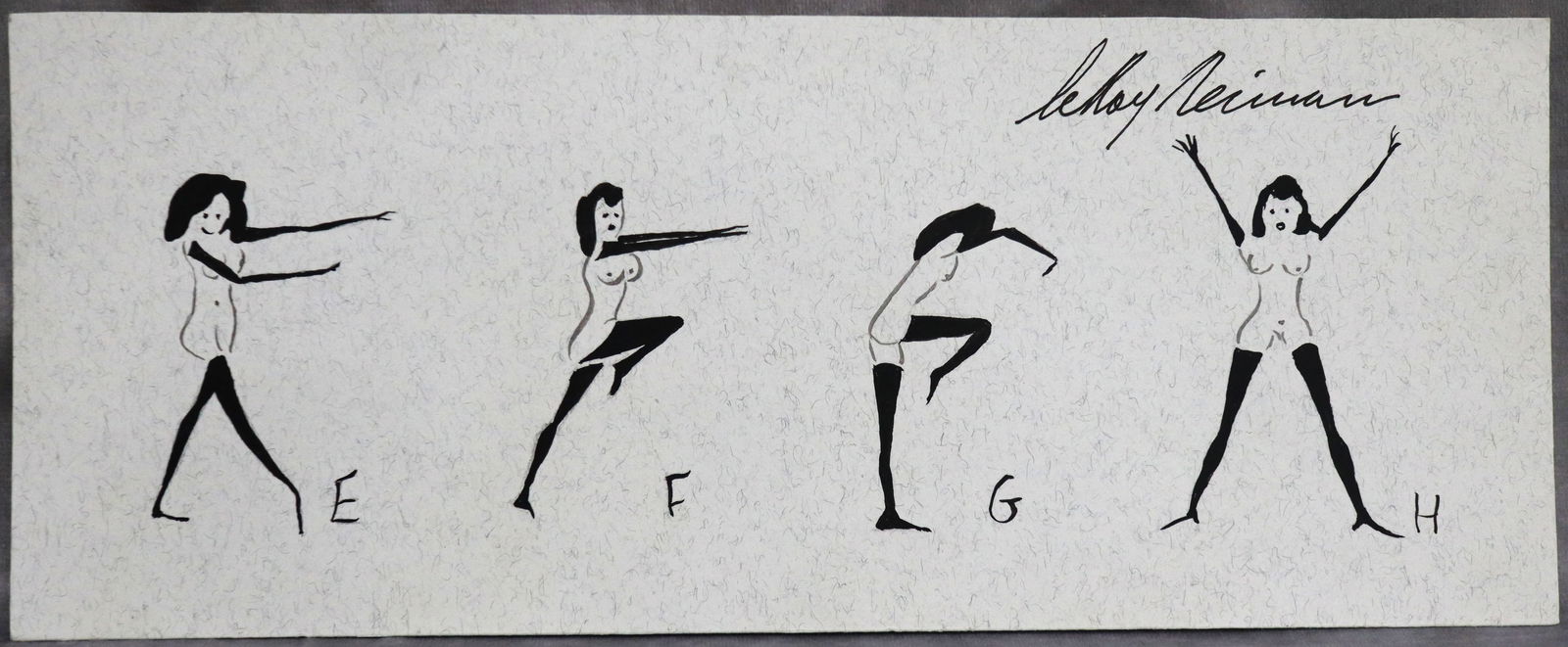 LeRoy Neiman, Playboy Femlin - E thru H, Original Drawing (1 of 2)