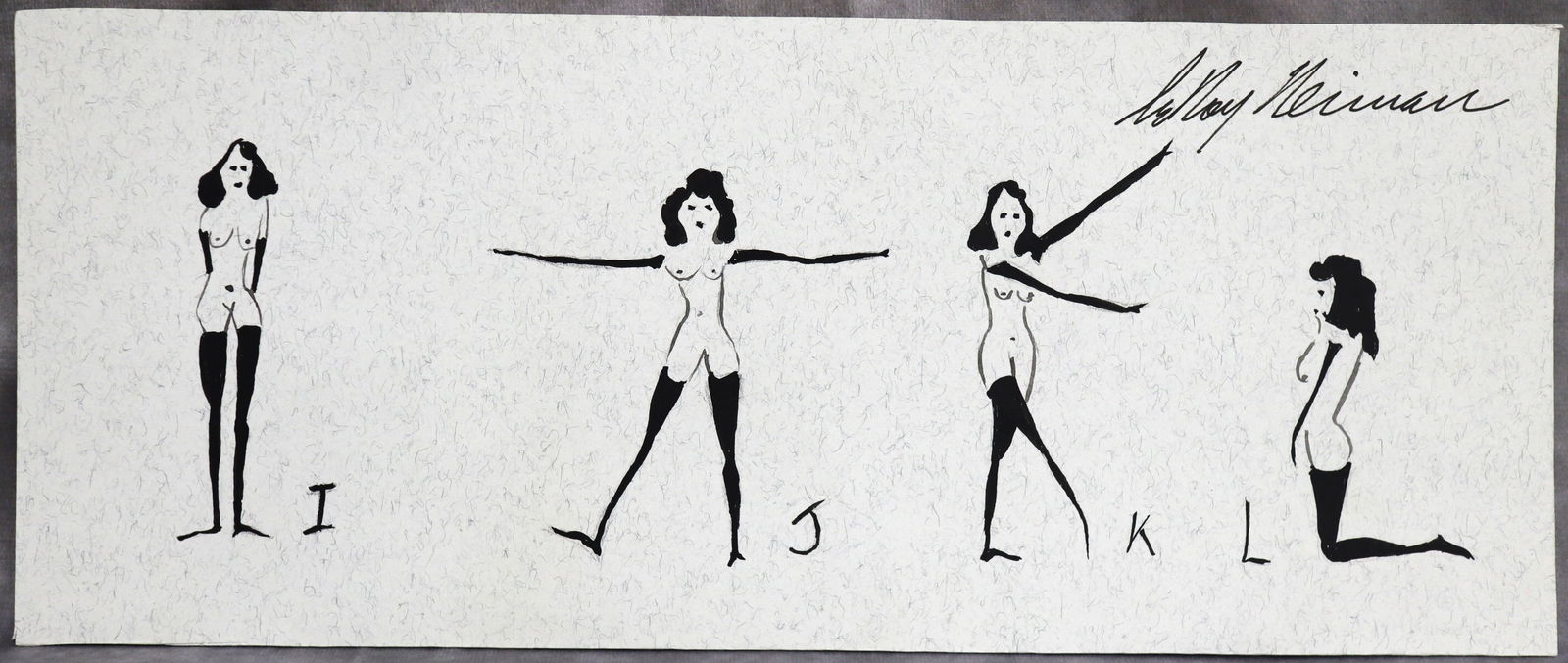 LeRoy Neiman, Playboy Femlin - I thru L, Original Drawing (1 of 2)