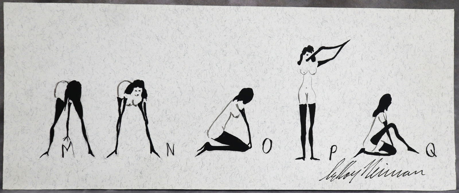 LeRoy Neiman, Playboy Femlin - M thru Q, Original Drawing (1 of 2)